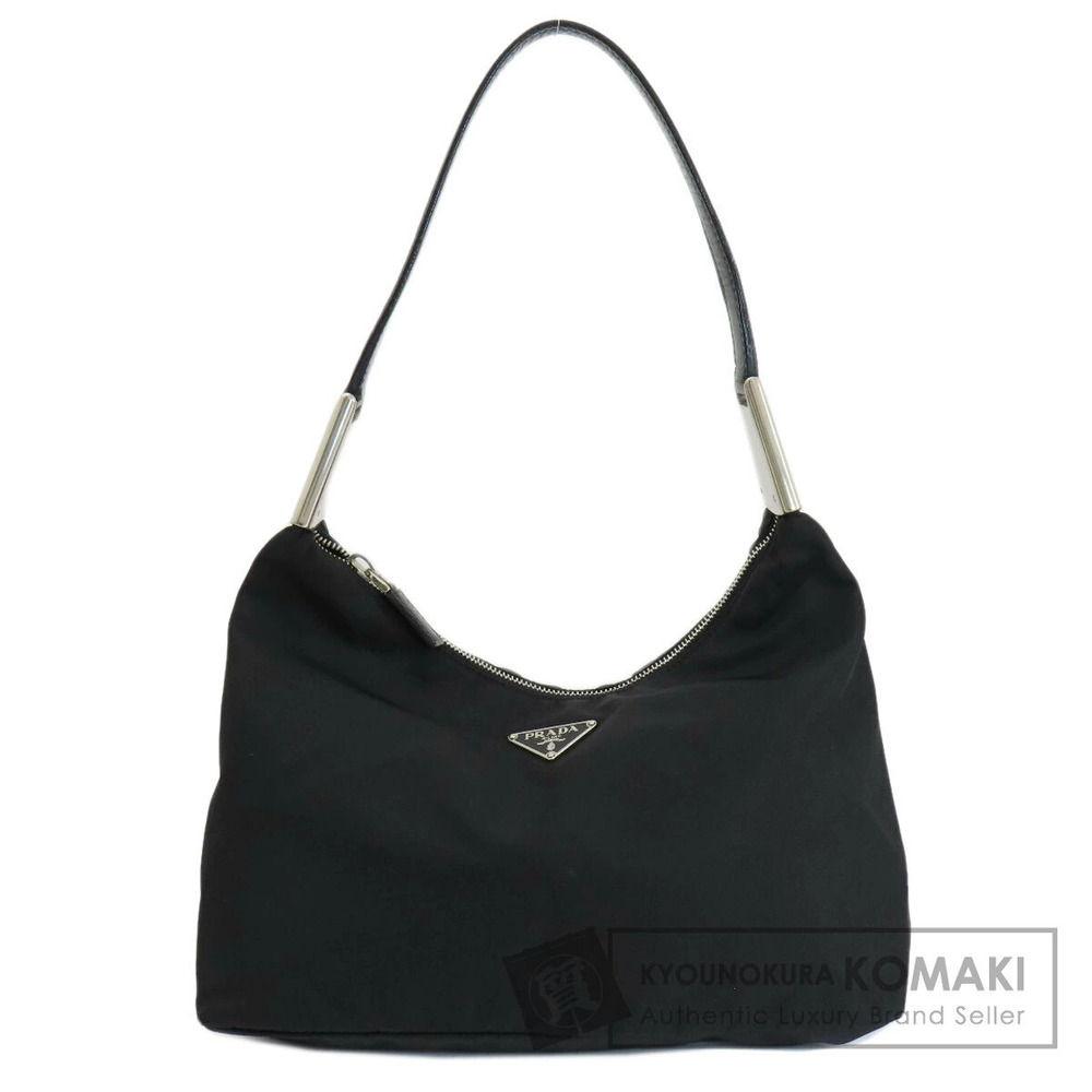 Prada One Shoulder Hobo Bag Logo Black
